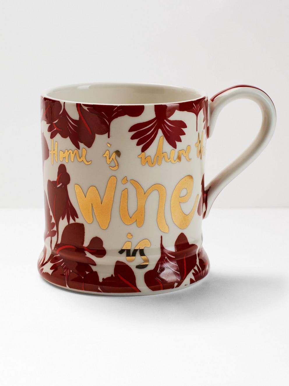 Home Is Where The Wine Is Mug in PLUM - FLAT FRONT