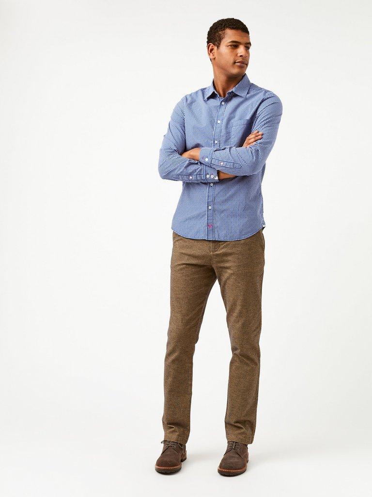 Glissade Trousers in GOLD - MODEL FRONT