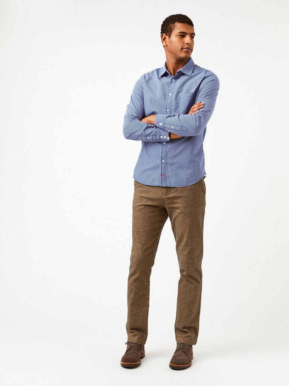 Glissade Trousers in GOLD - MODEL FRONT