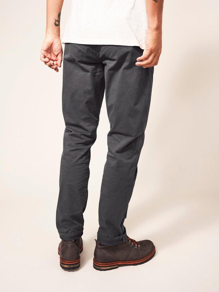 Abode Puppytooth Trouser in GREY - MODEL BACK