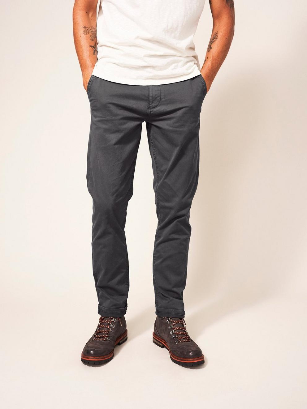 Abode Puppytooth Trouser in GREY - MODEL FRONT