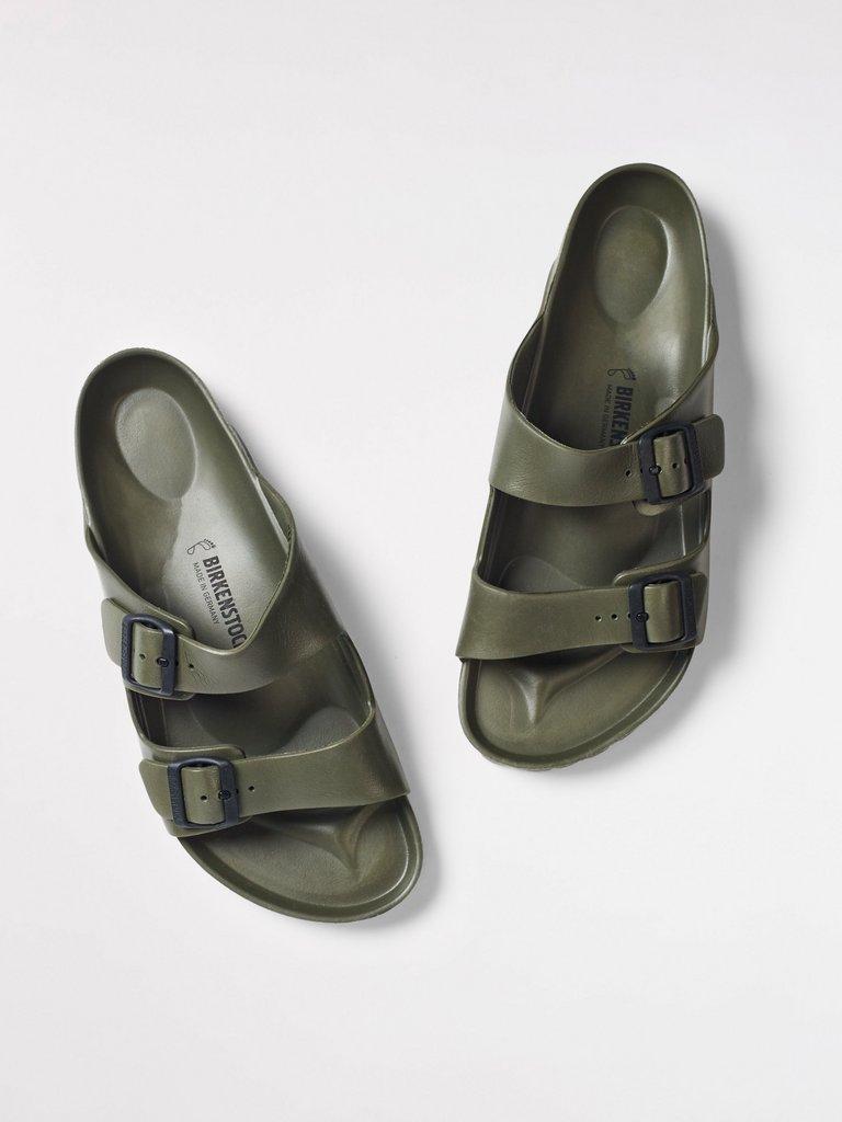 Arizona Birkenstock Eva in KHAKI - FLAT BACK