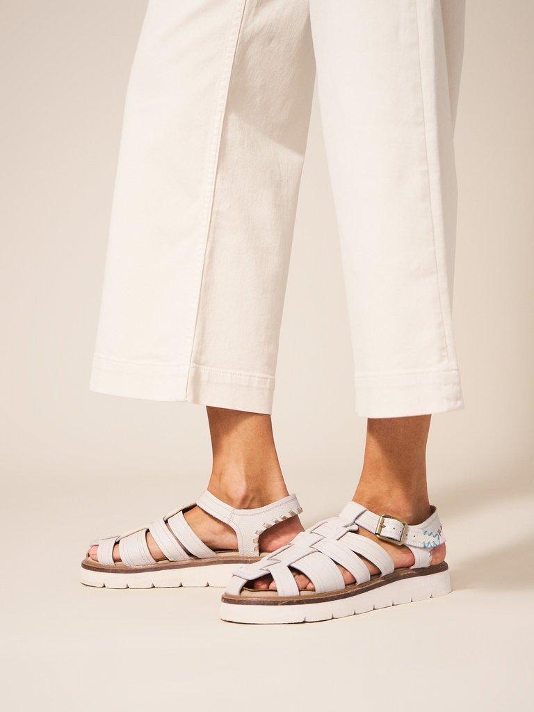 Mayari Birkenstock in WHITE - MODEL FRONT