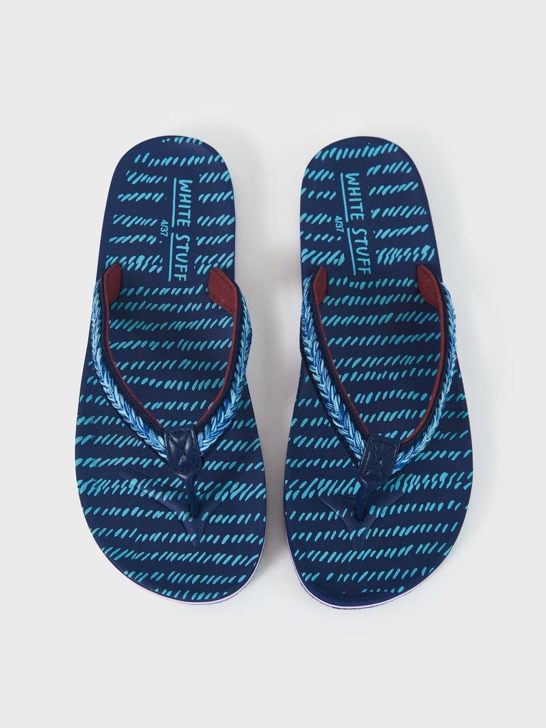 Tsukumo Flip Flop in NAVY - FLAT DETAIL