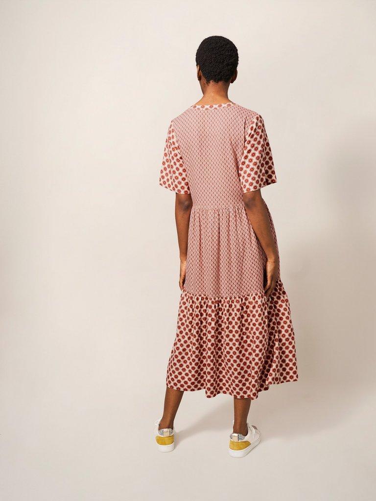 Tess Dress in PINK - MODEL BACK