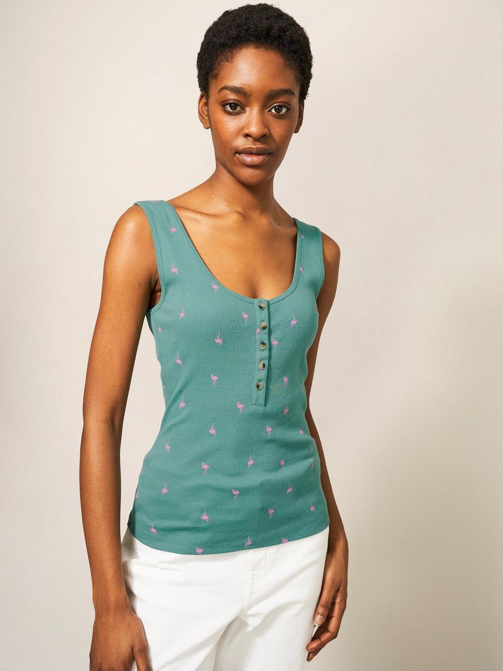 Carly Garment Dyed Jersey Tee in PERIDOT GREEN PLAIN - LIFESTYLE