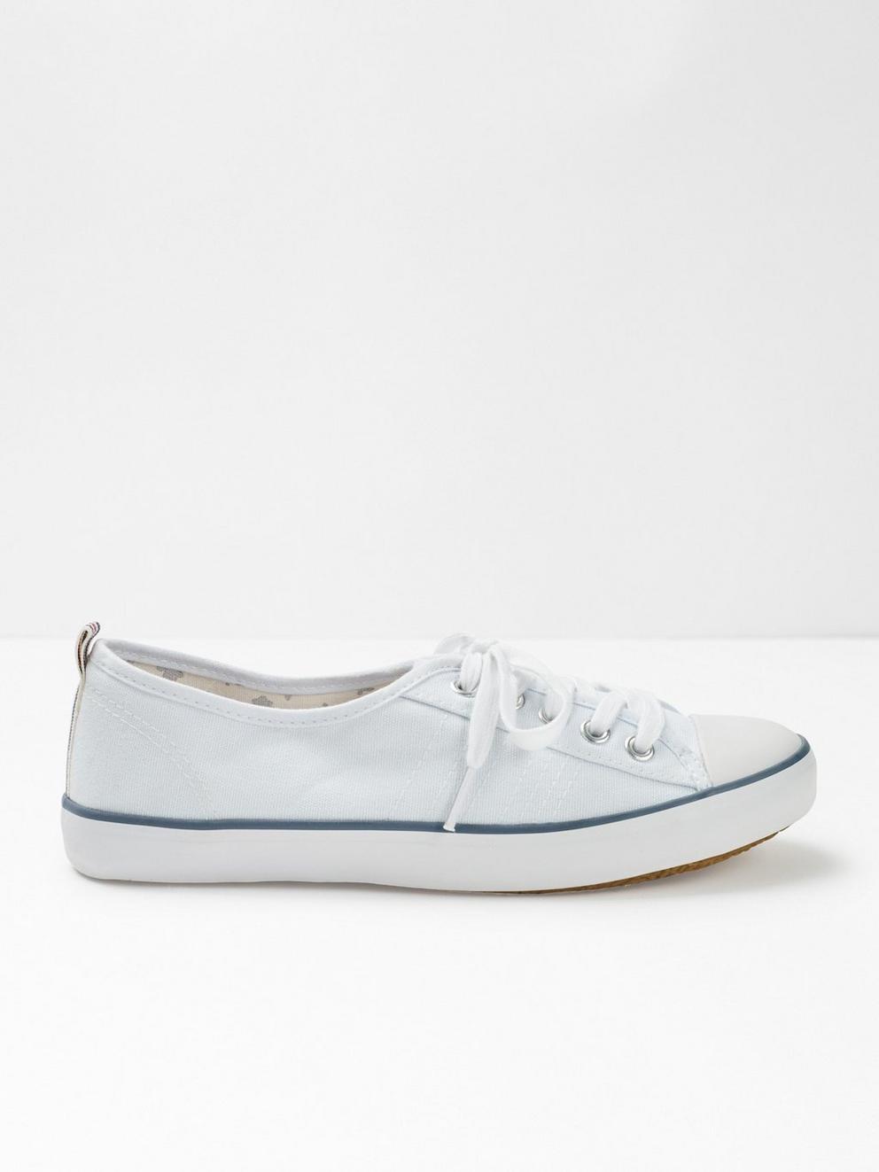 Superga Lace Up Trainer in WHITE - FLAT DETAIL