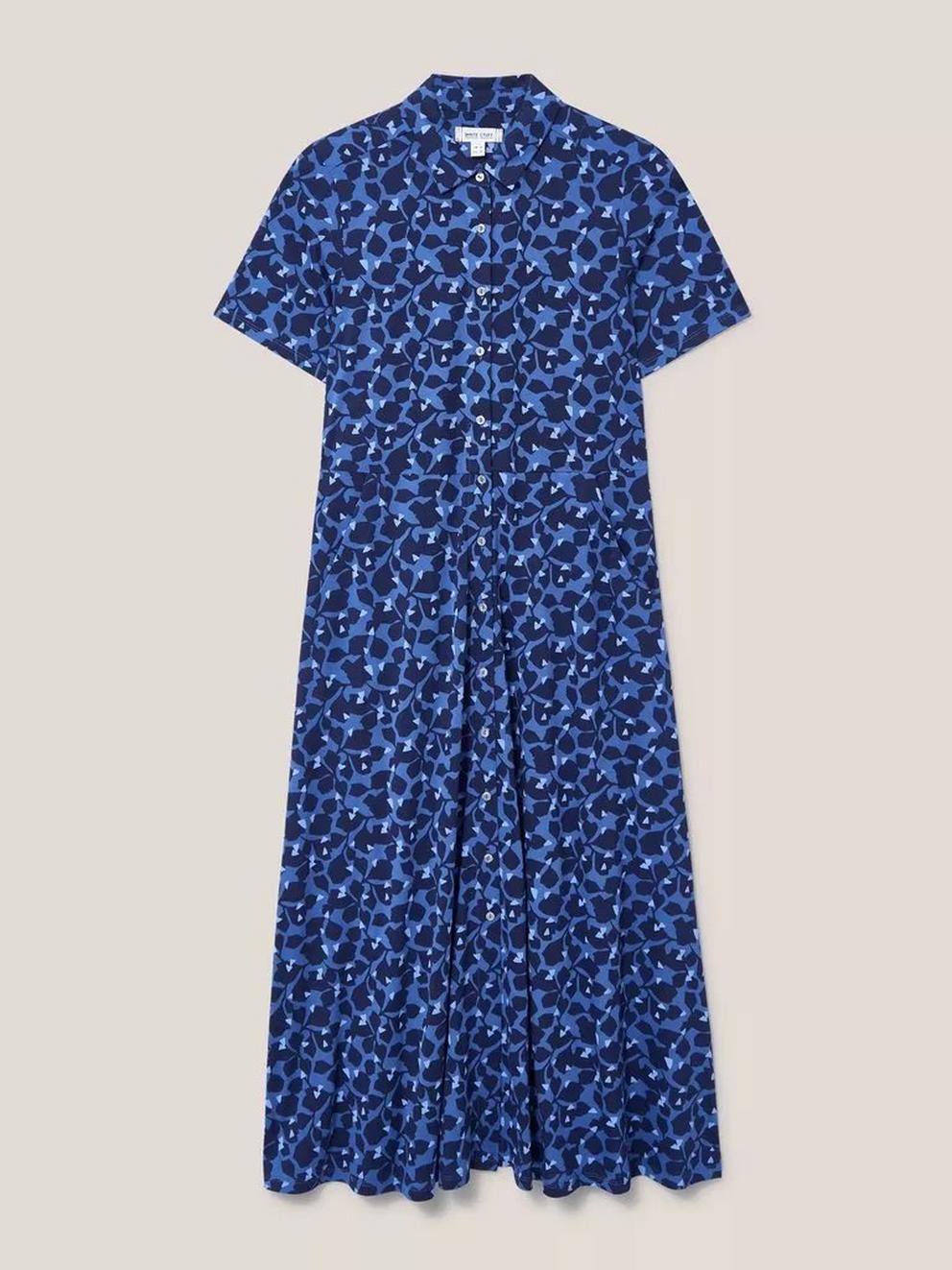 Darcy Corded Dress in BLUE - FLAT FRONT
