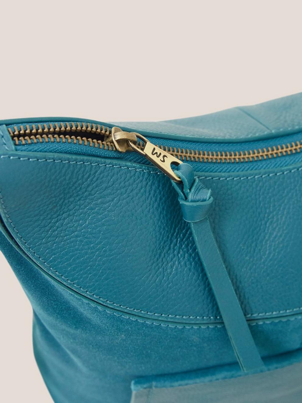 Ella Suede Hobo in SEAFOAM GREEN PLAIN - FLAT FRONT