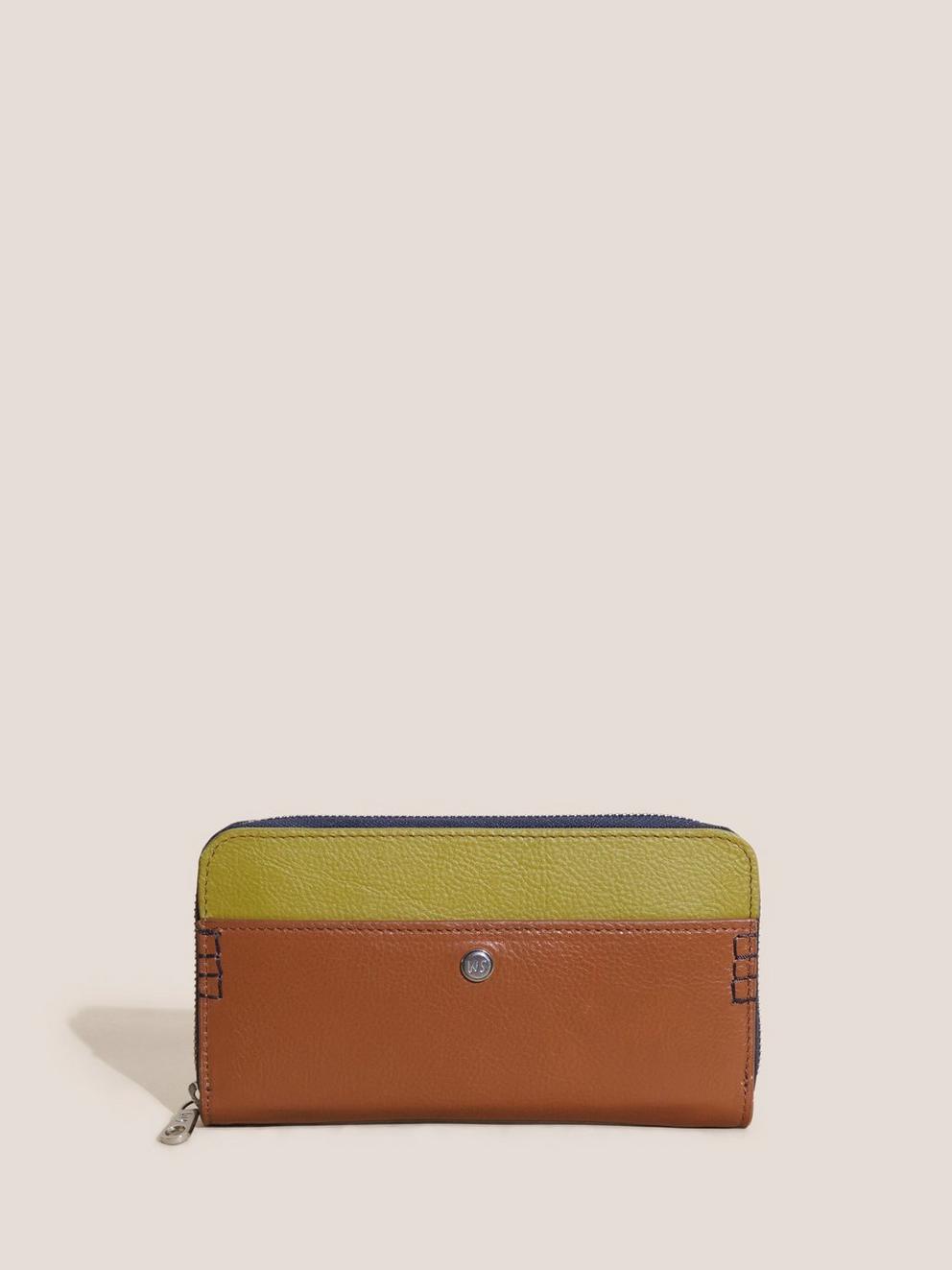 Rose Leather Flapover Purse in BUTTERCUP YELLOW PLAIN - FLAT FRONT