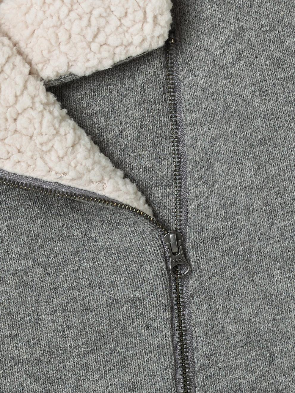 Copenhagen Cardi in GREY - FLAT DETAIL