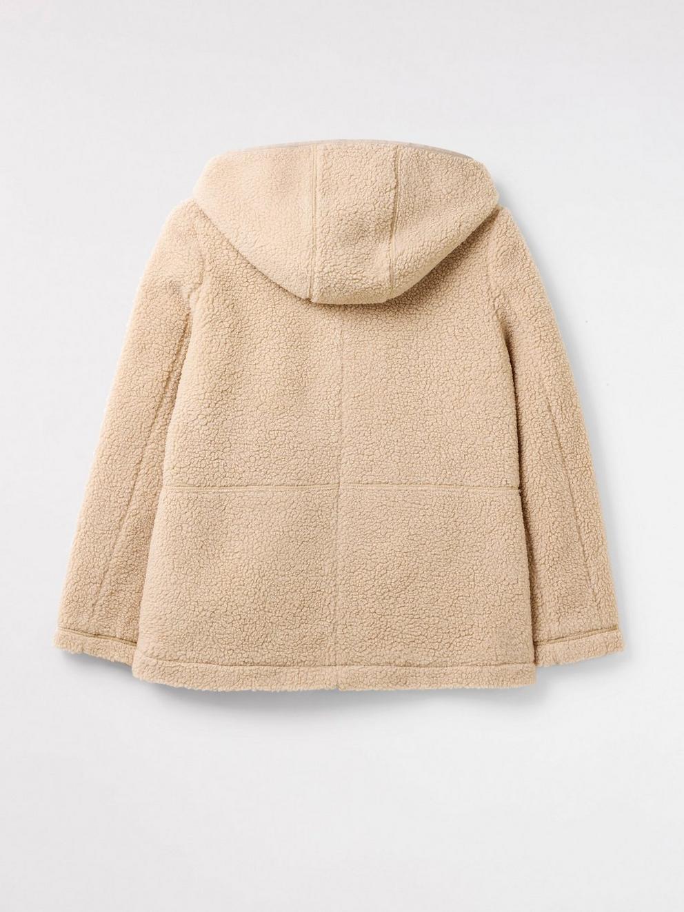 Coldest Day Sherpa Coat in NATURAL - FLAT BACK