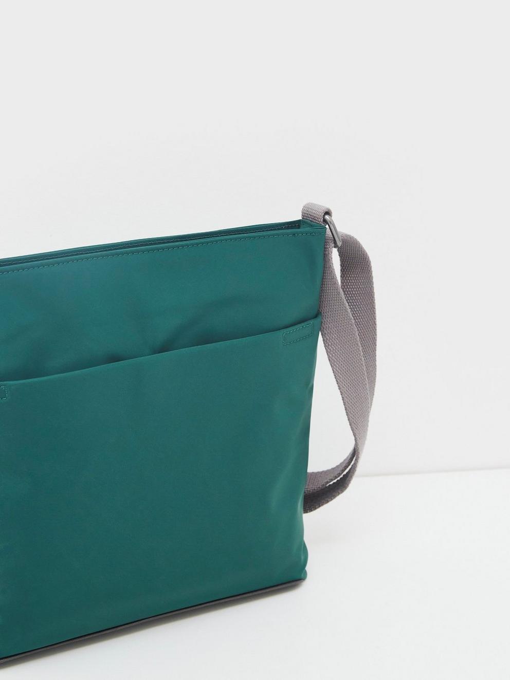 Bailey Zip Hobo Bag in MAGIC GREEN PLAIN - FLAT BACK