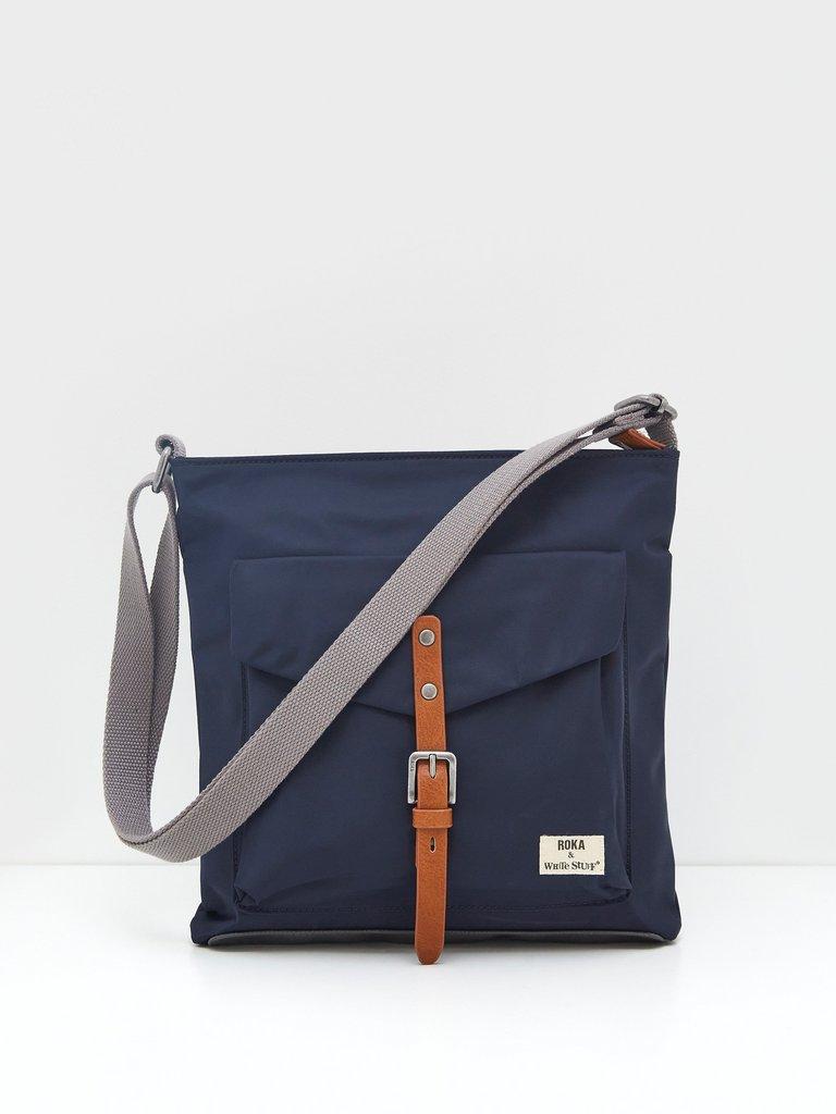 Bailey Zip Hobo Bag in NAVY - FLAT FRONT