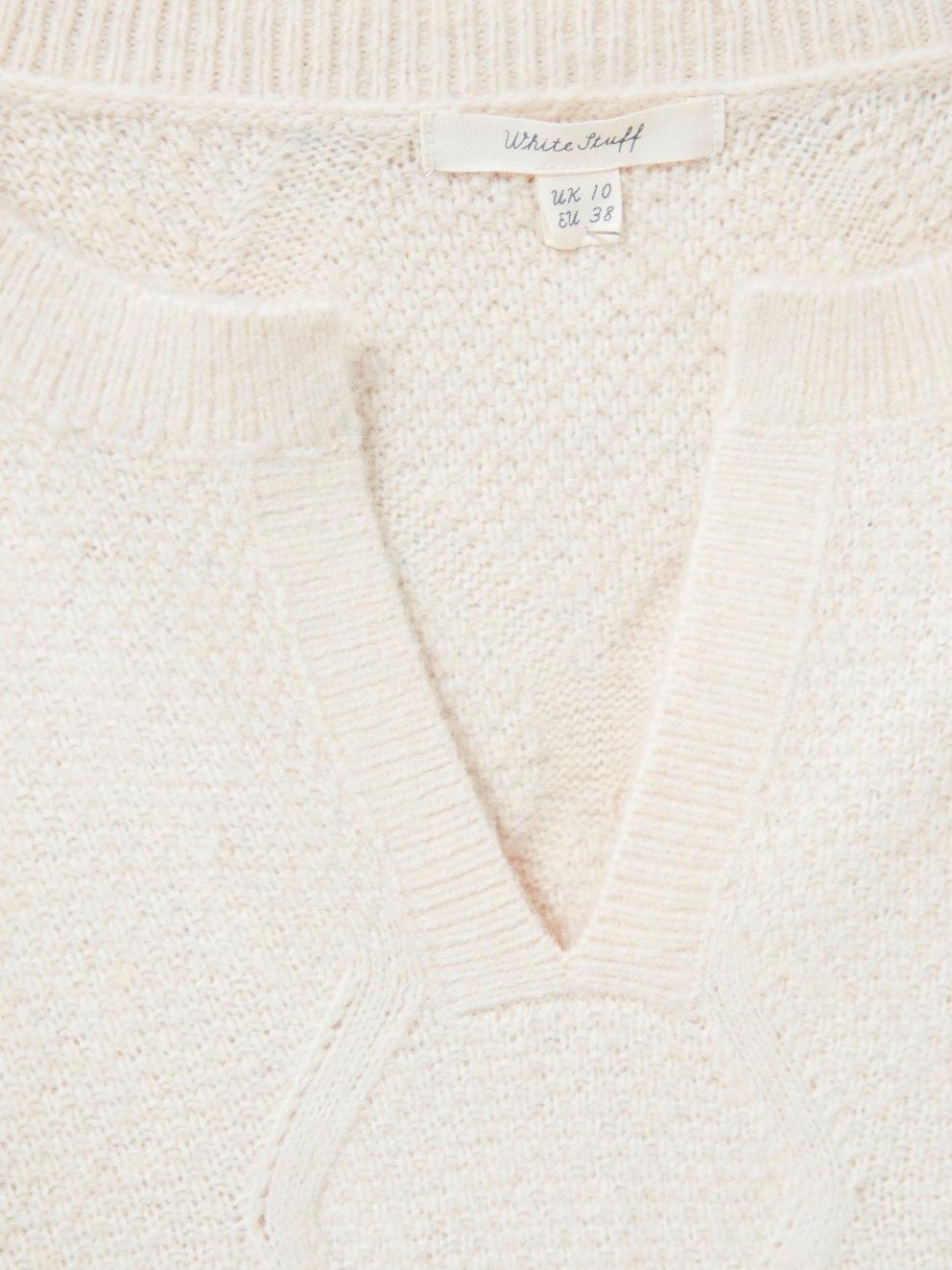 Betty Borg Sweat in OATMEAL PLAIN - FLAT DETAIL