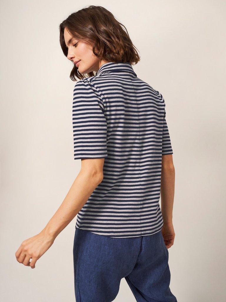 Stripes Galore Jersey Top in MULTI STRIPE - MODEL BACK