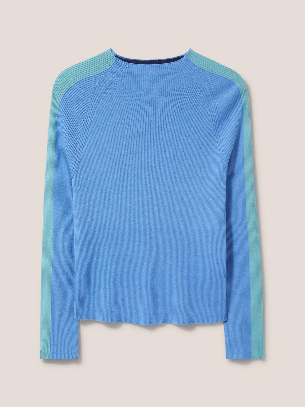 Rue De Pomme Jersey Sweat in BLUE - FLAT FRONT