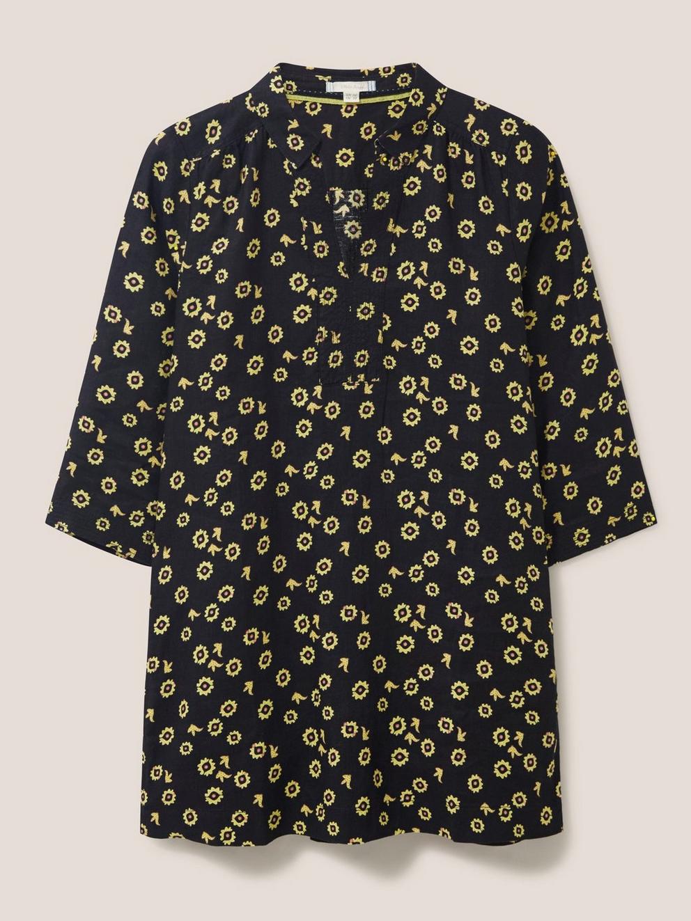 Stephanie Sweat Jersey Tunic in SUNSHINE YELLOW - FLAT FRONT