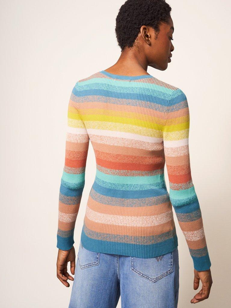 Rainbows End Jumper in MULTI - MODEL BACK