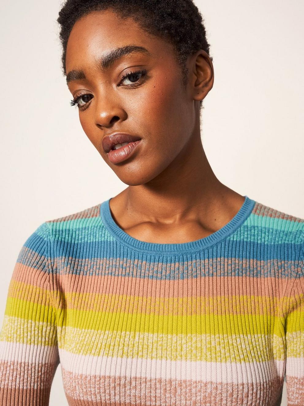 Rainbows End Jumper in MULTI - MODEL DETAIL