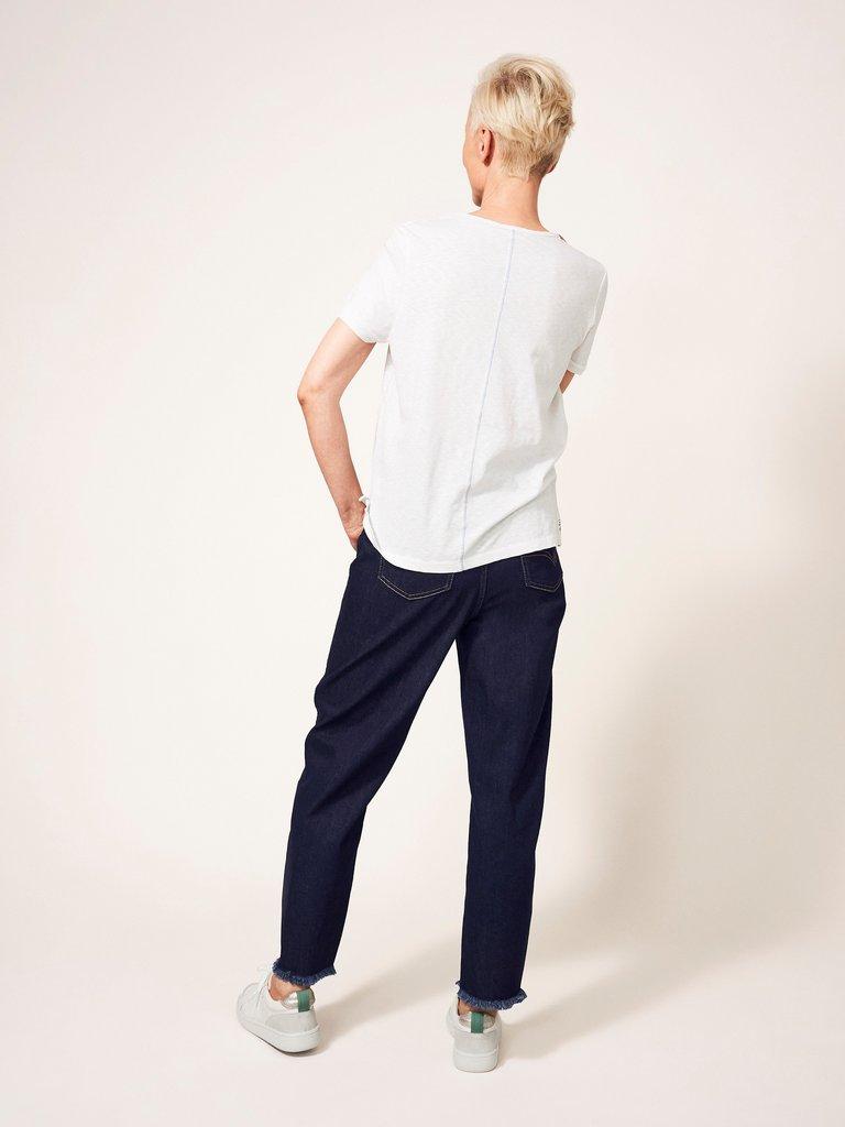 Greenwood Trouser in NAVY - MODEL BACK