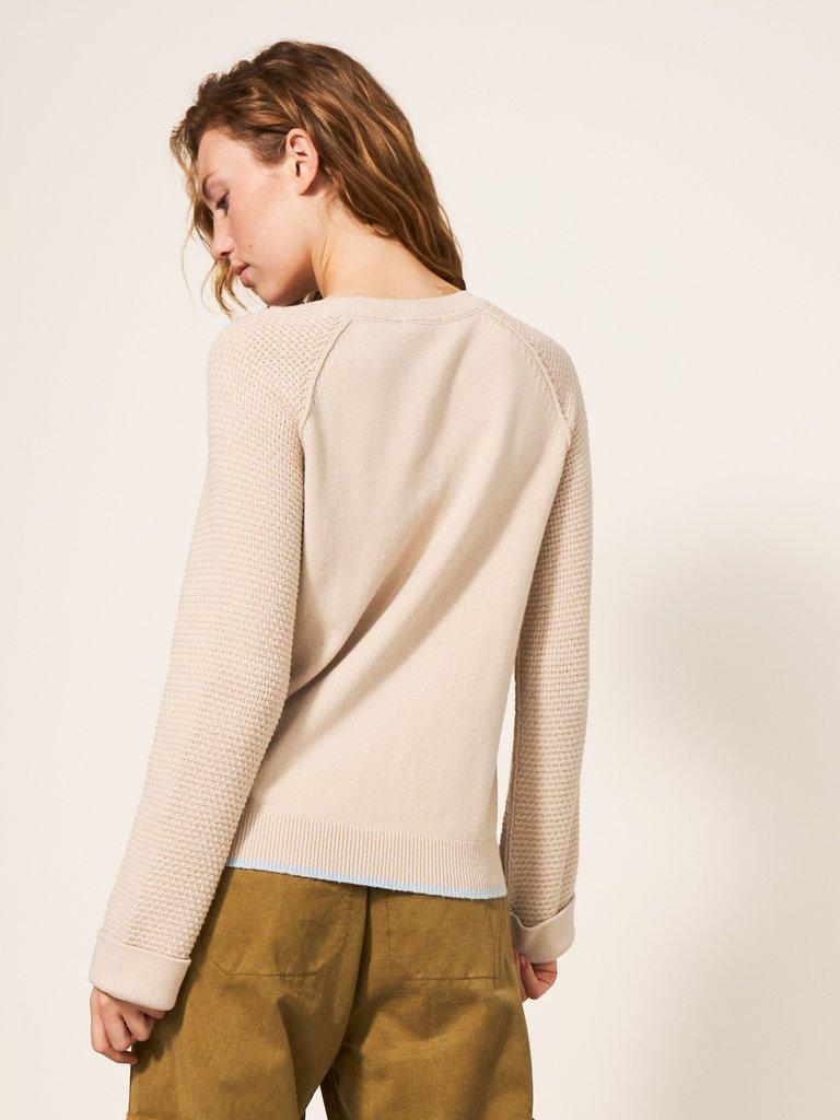 Alpine Jumper in OATMEAL - MODEL BACK