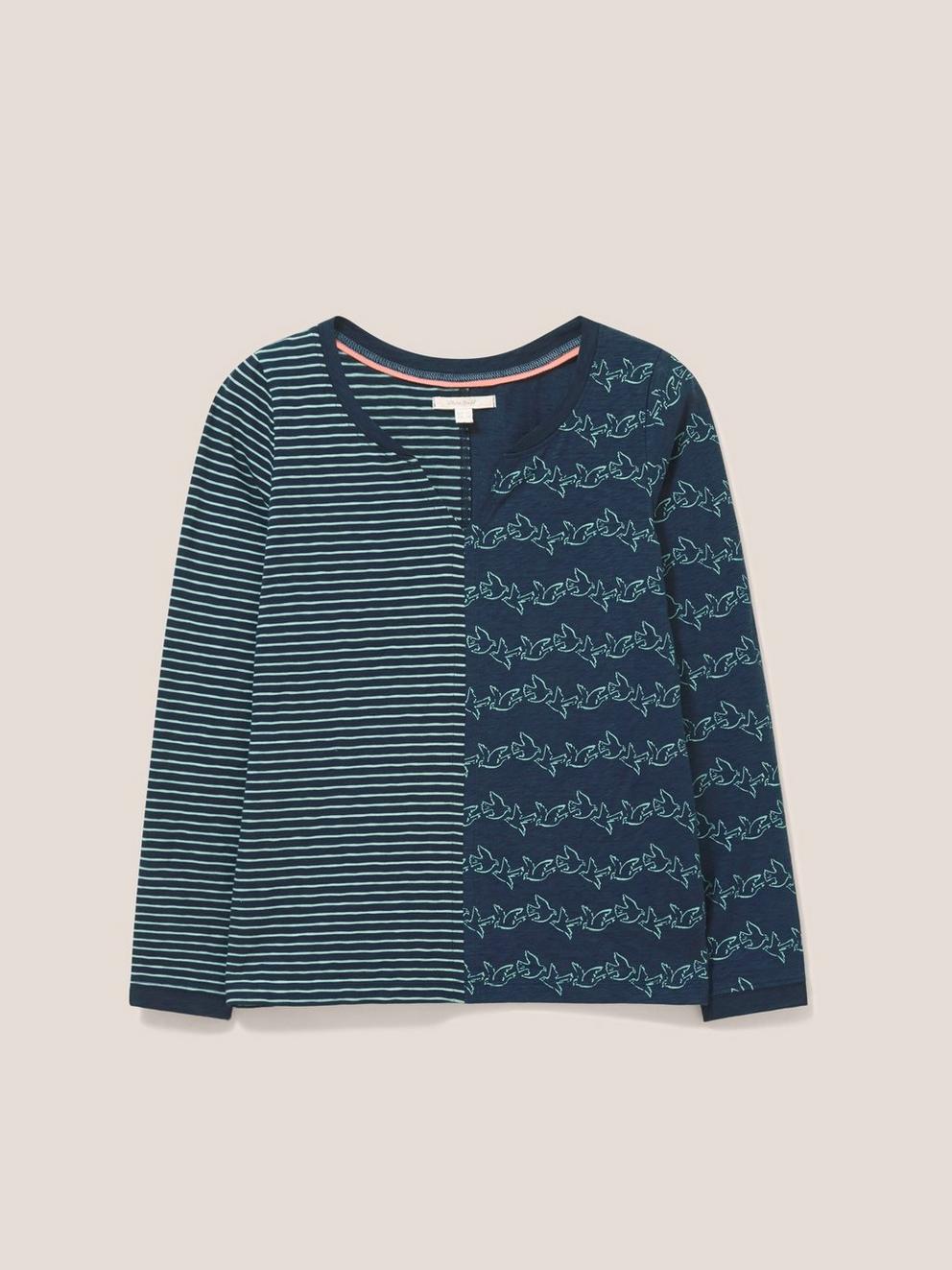 Holland Jersey Top in IVY GREEN PLAIN - FLAT FRONT