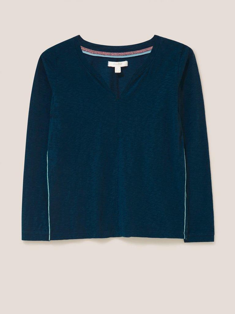 Holland Jersey Top in NAVY PLAIN - FLAT FRONT