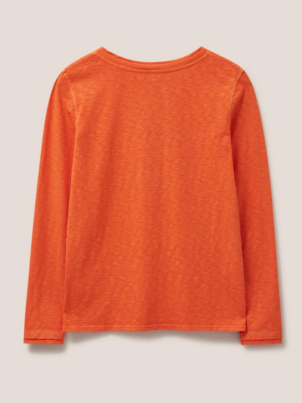 Holland Jersey Top in TOASTED ORANGE PLAIN - FLAT BACK