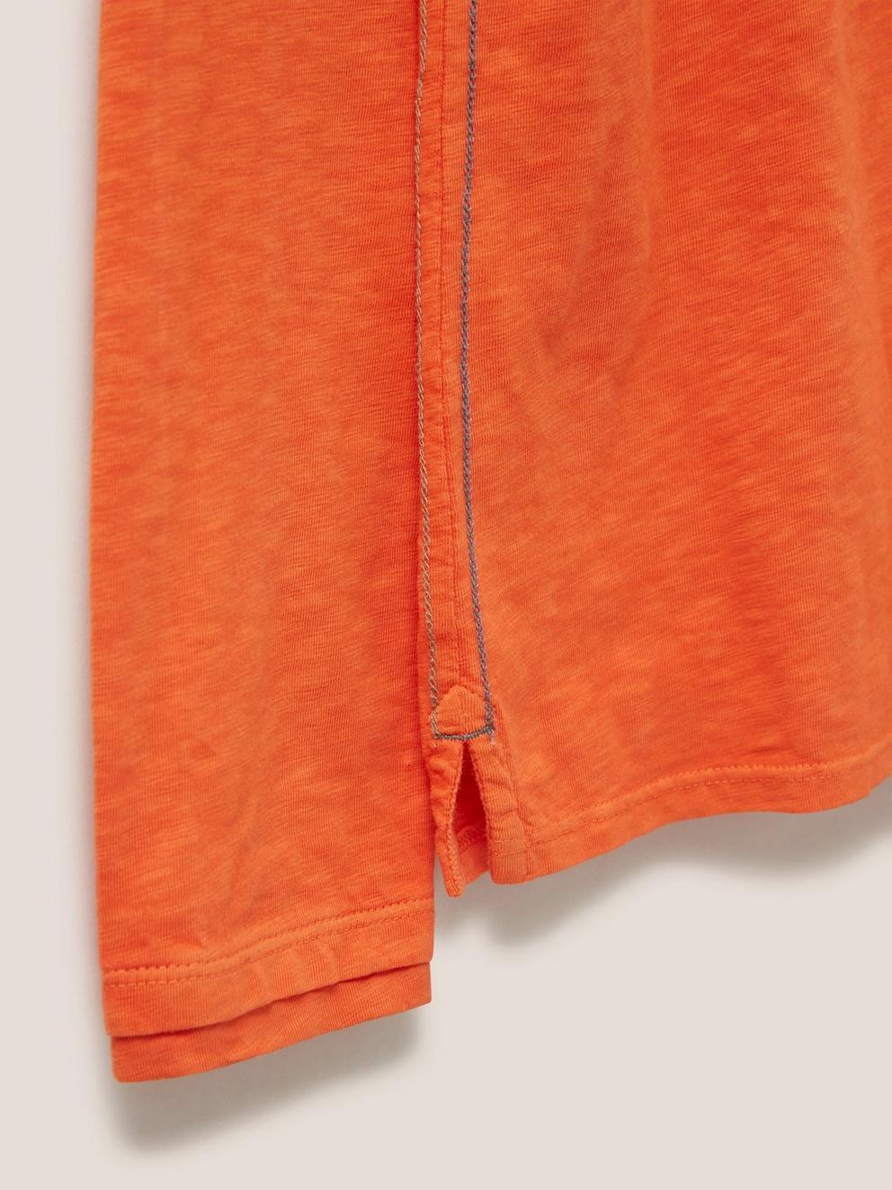Holland Jersey Top in TOASTED ORANGE PLAIN - FLAT DETAIL