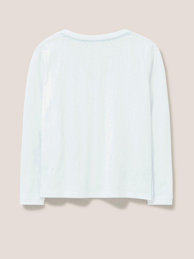 Holland Jersey Top in WHITE PLAIN - FLAT BACK