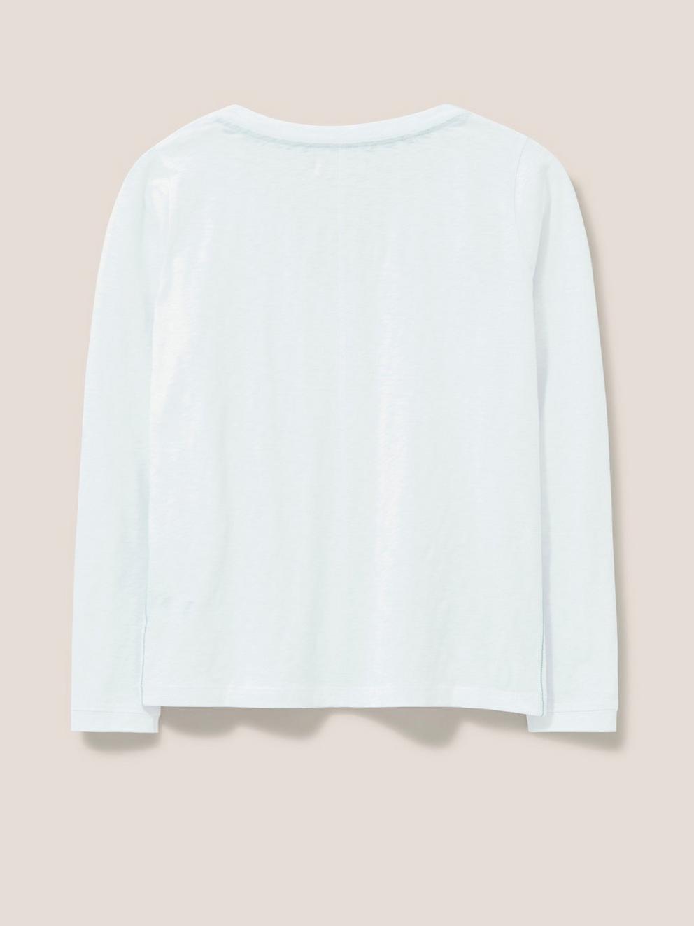 Holland Jersey Top in WHITE PLAIN - FLAT BACK