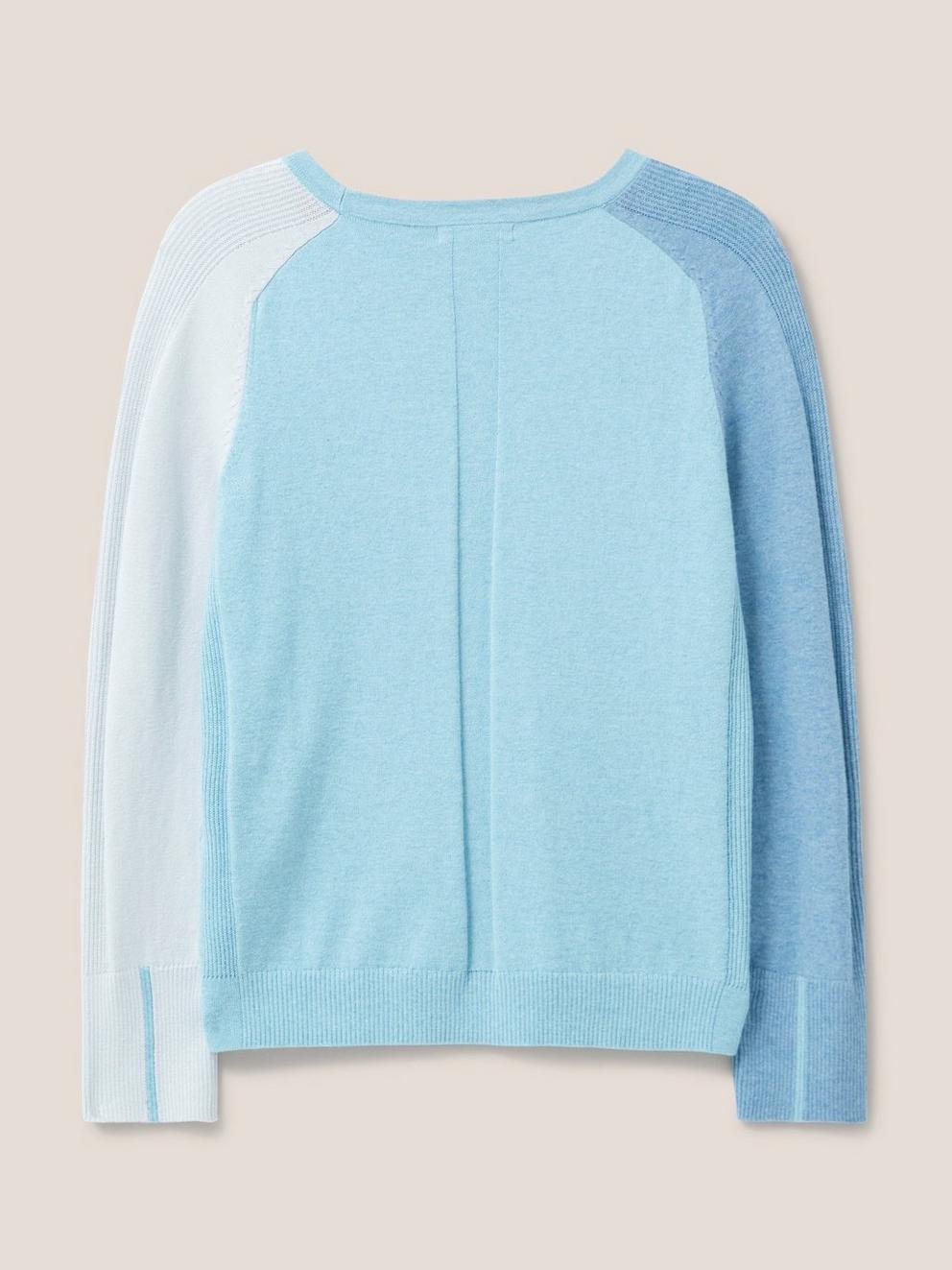 Eastside Jumper in BLUE PLAIN - FLAT BACK