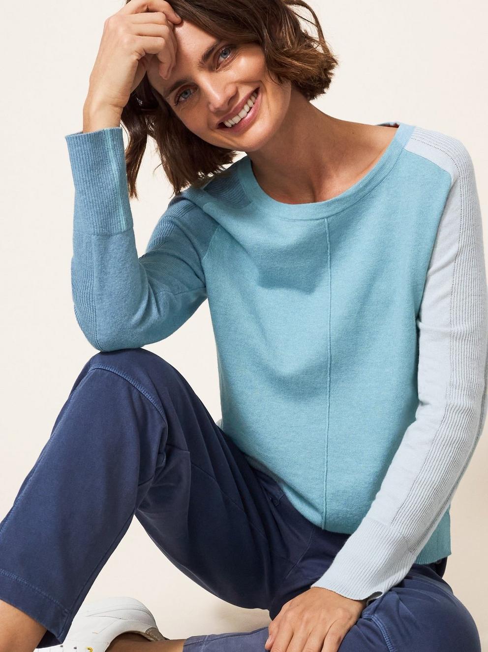 Eastside Jumper in BLUE PLAIN - LIFESTYLE