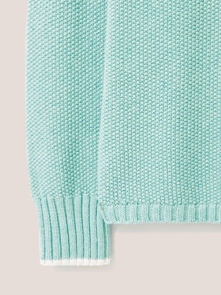 Eastside Jumper in GREEN PLAIN - FLAT DETAIL