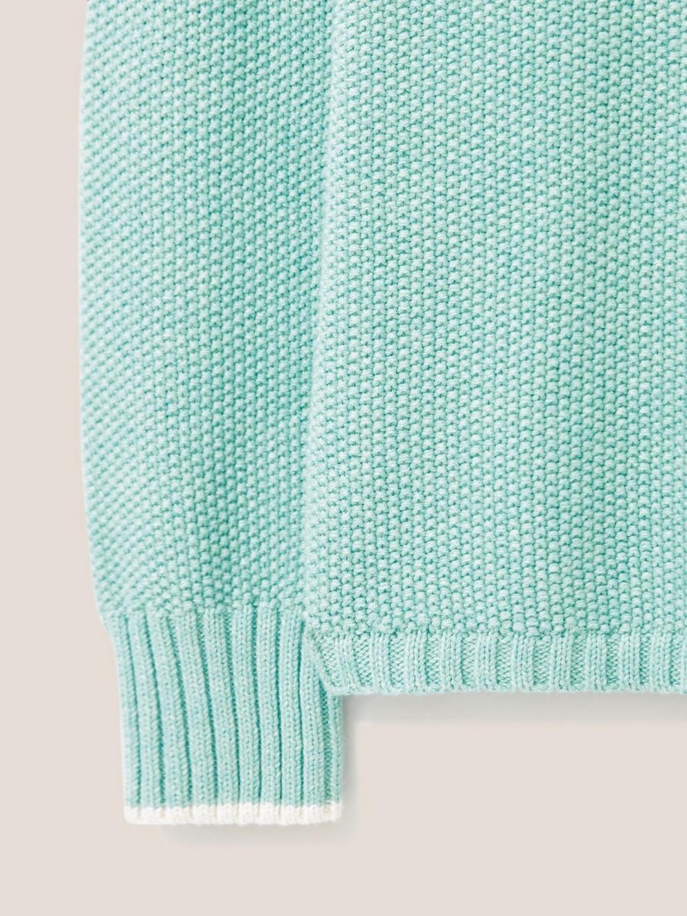 Eastside Jumper in GREEN PLAIN - FLAT DETAIL