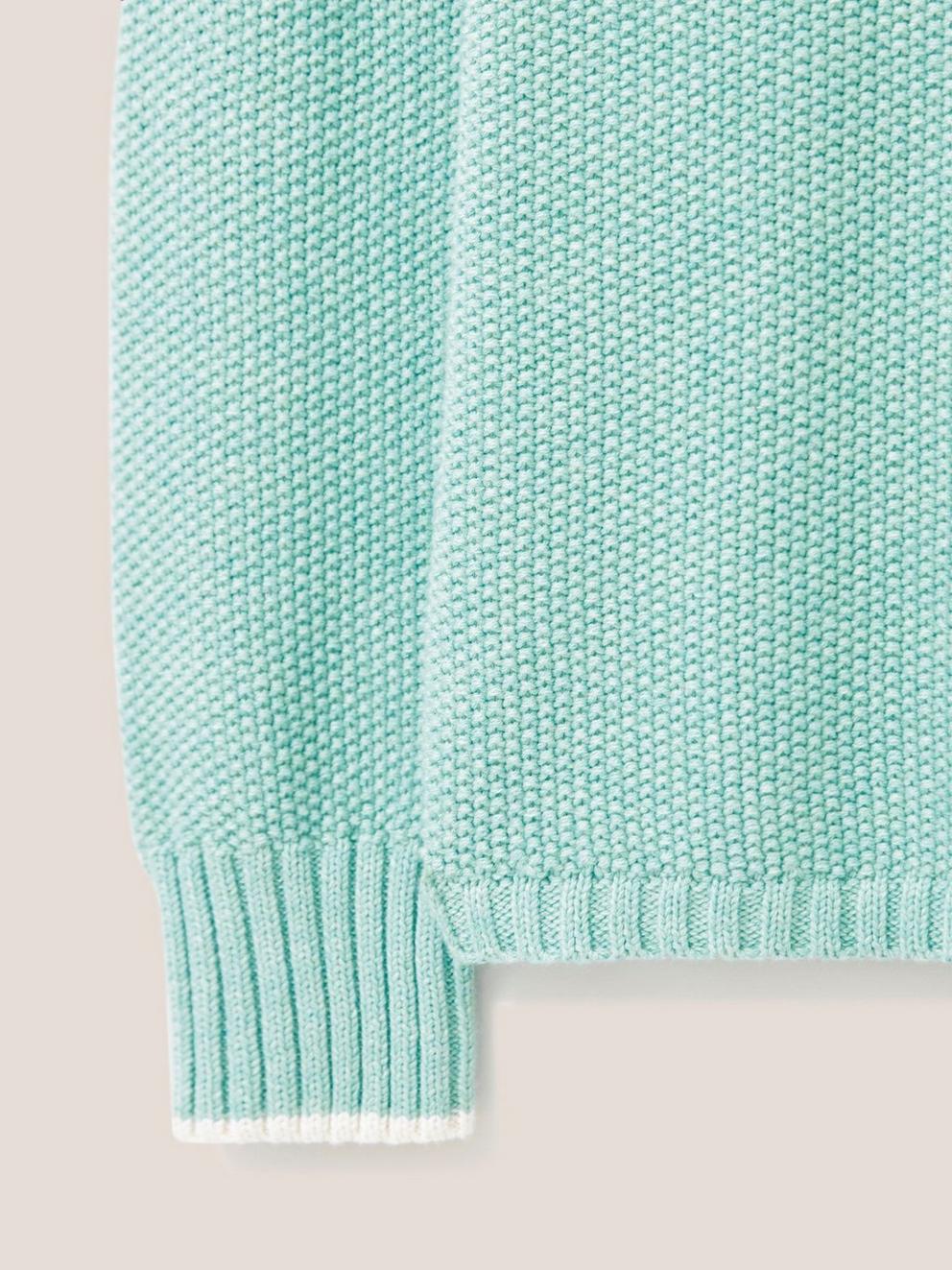 Eastside Jumper in GREEN PLAIN - FLAT DETAIL