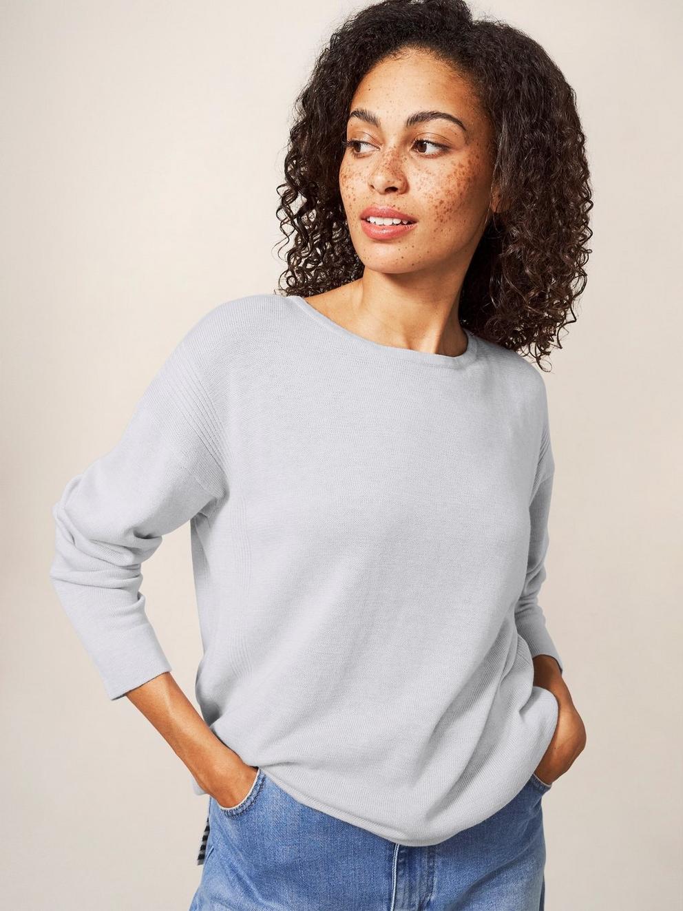 Eastside Jumper in LIGHT GREY PLAIN - LIFESTYLE