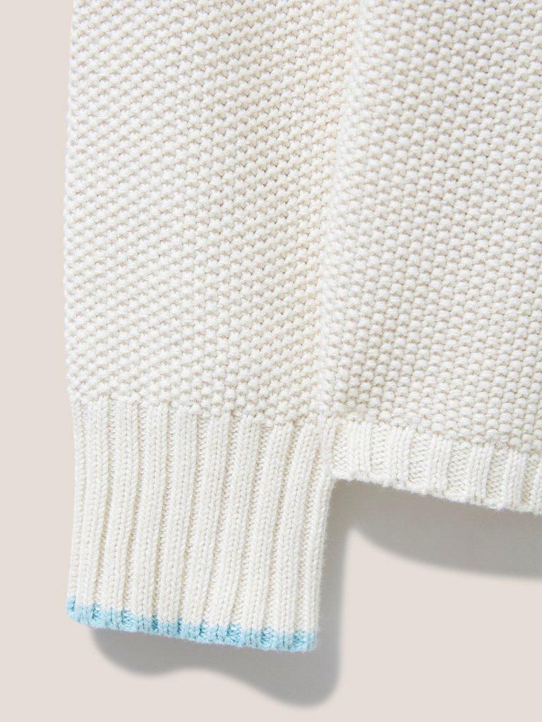 Eastside Jumper in VANILLA WHITE PLAIN - FLAT DETAIL