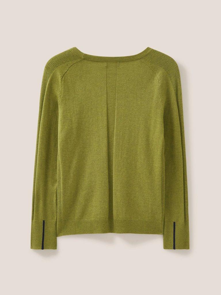 Albie Jumper in PERIDOT GREEN PLAIN - FLAT BACK