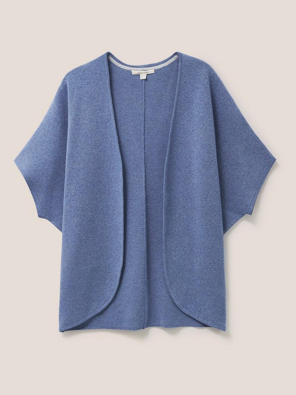 Dawn Cardi in VIOLET BLUE PLAIN - FLAT FRONT