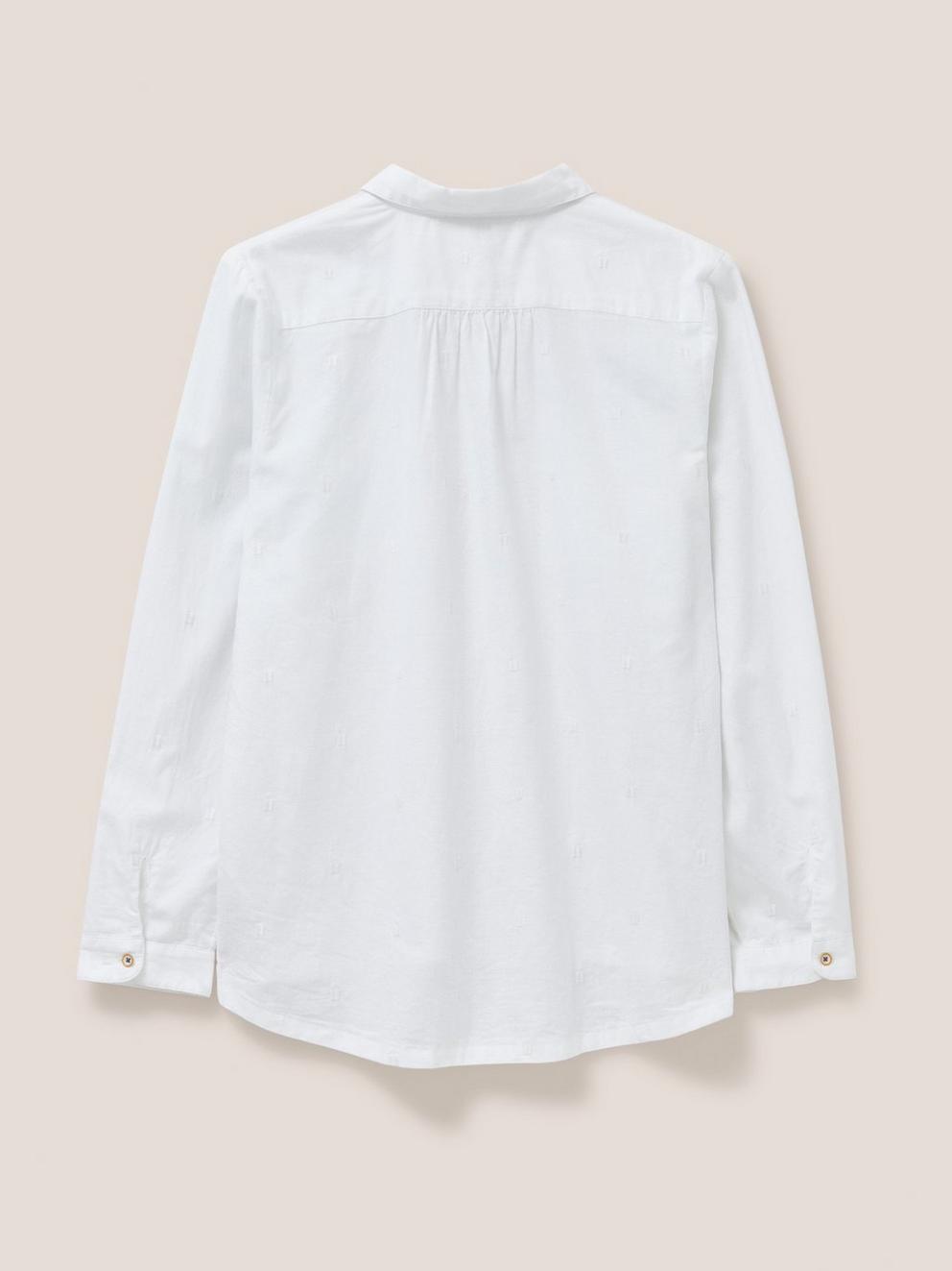 Marigold Dream Jersey Shirt in WHITE PLAIN - FLAT BACK