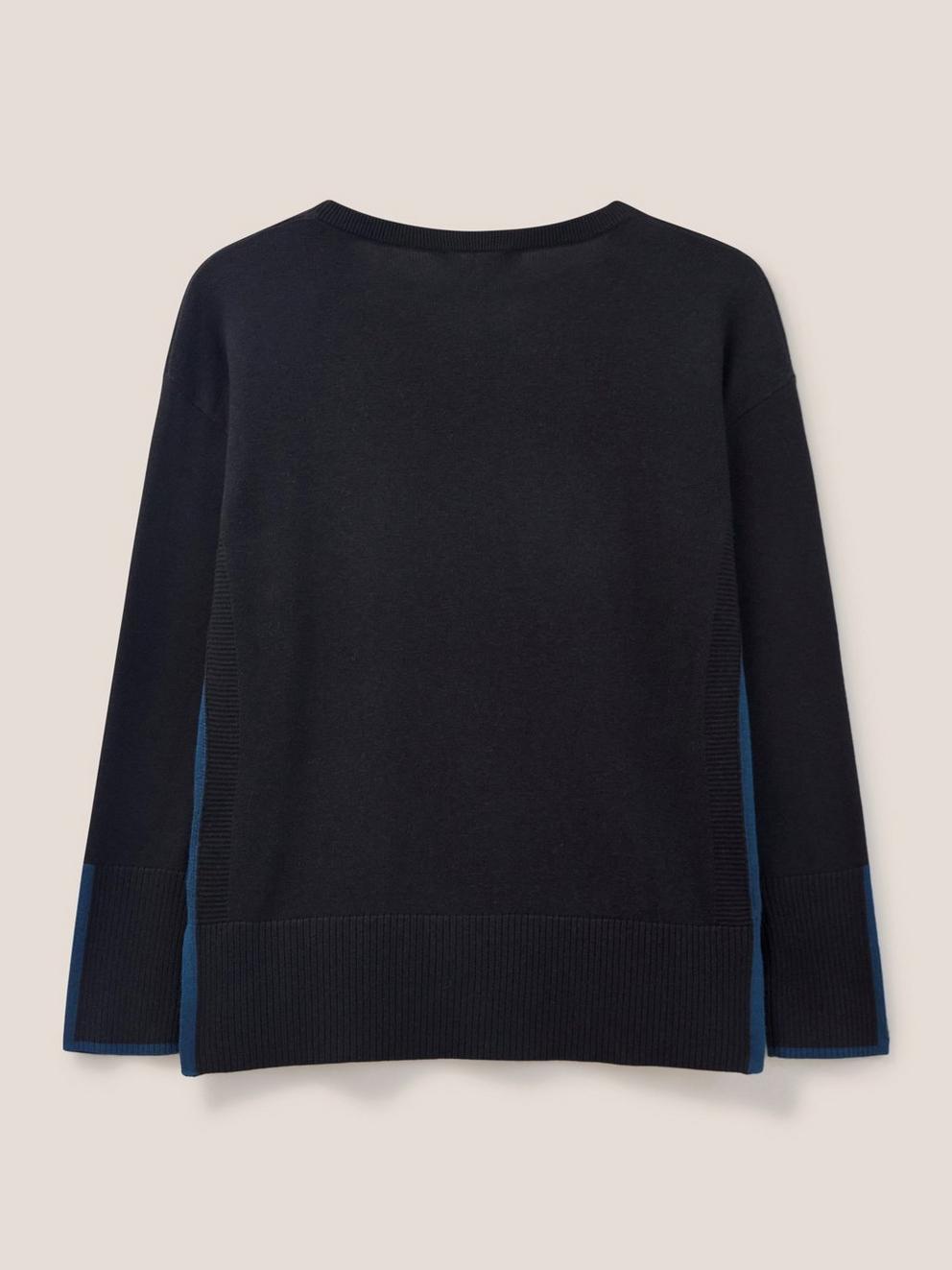 Scandi Jumper in NAVY - FLAT BACK