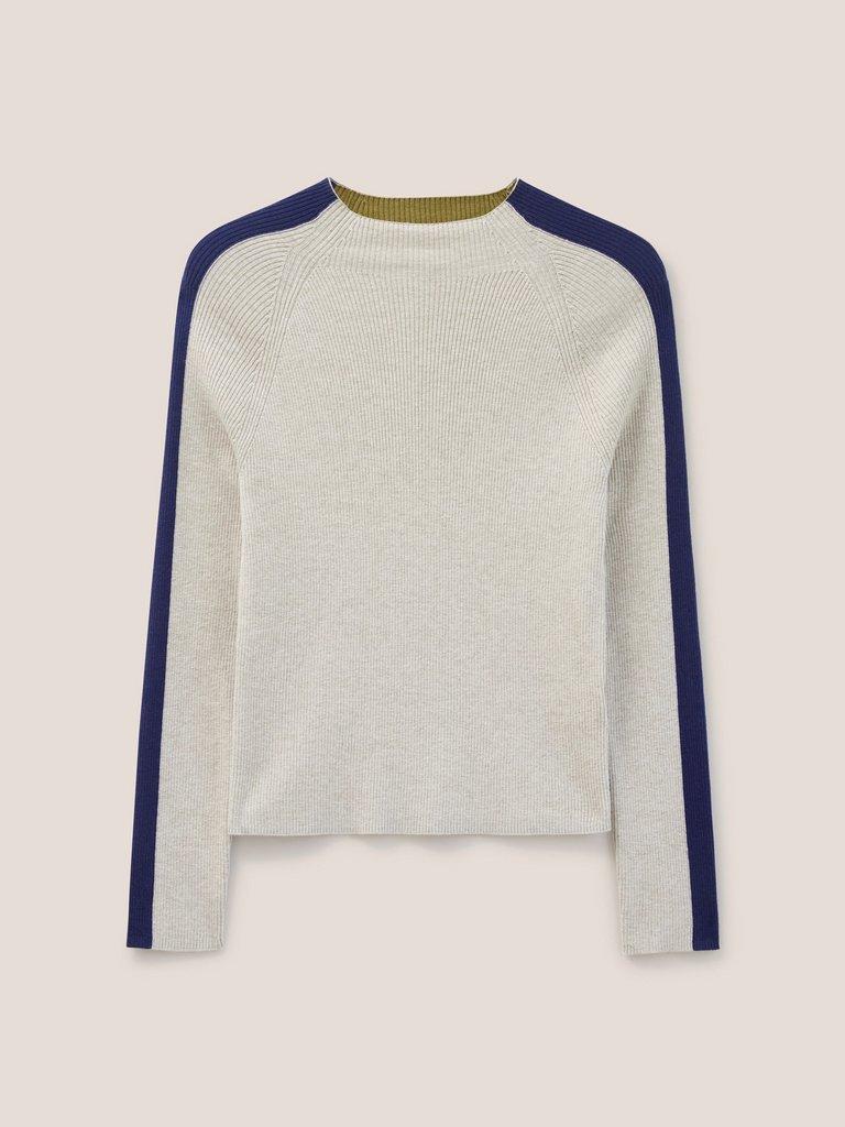 Scandi Jumper in SILVER GREY - FLAT FRONT