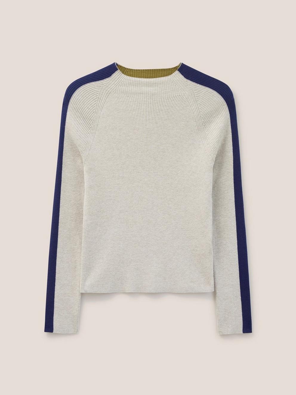 Scandi Jumper in SILVER GREY - FLAT FRONT