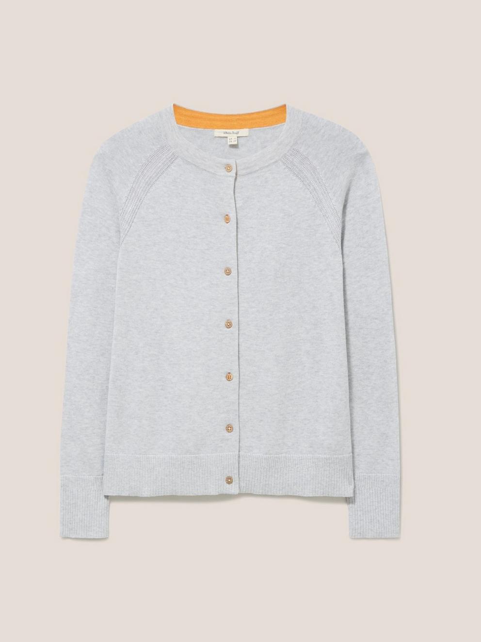 Nova Cardigan in SILVER GREY - FLAT FRONT