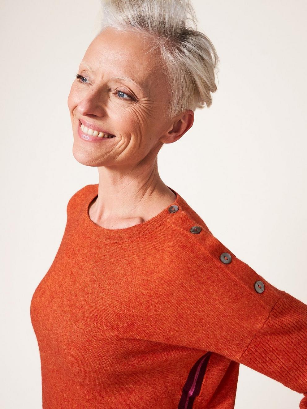 Promenade Cotton Jumper in ORANGE - LIFESTYLE