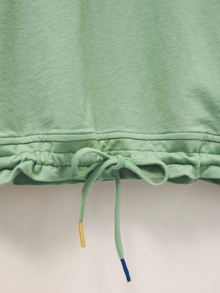 Busy Bee Hoodie in SEAFOAM GREEN PLAIN - FLAT DETAIL