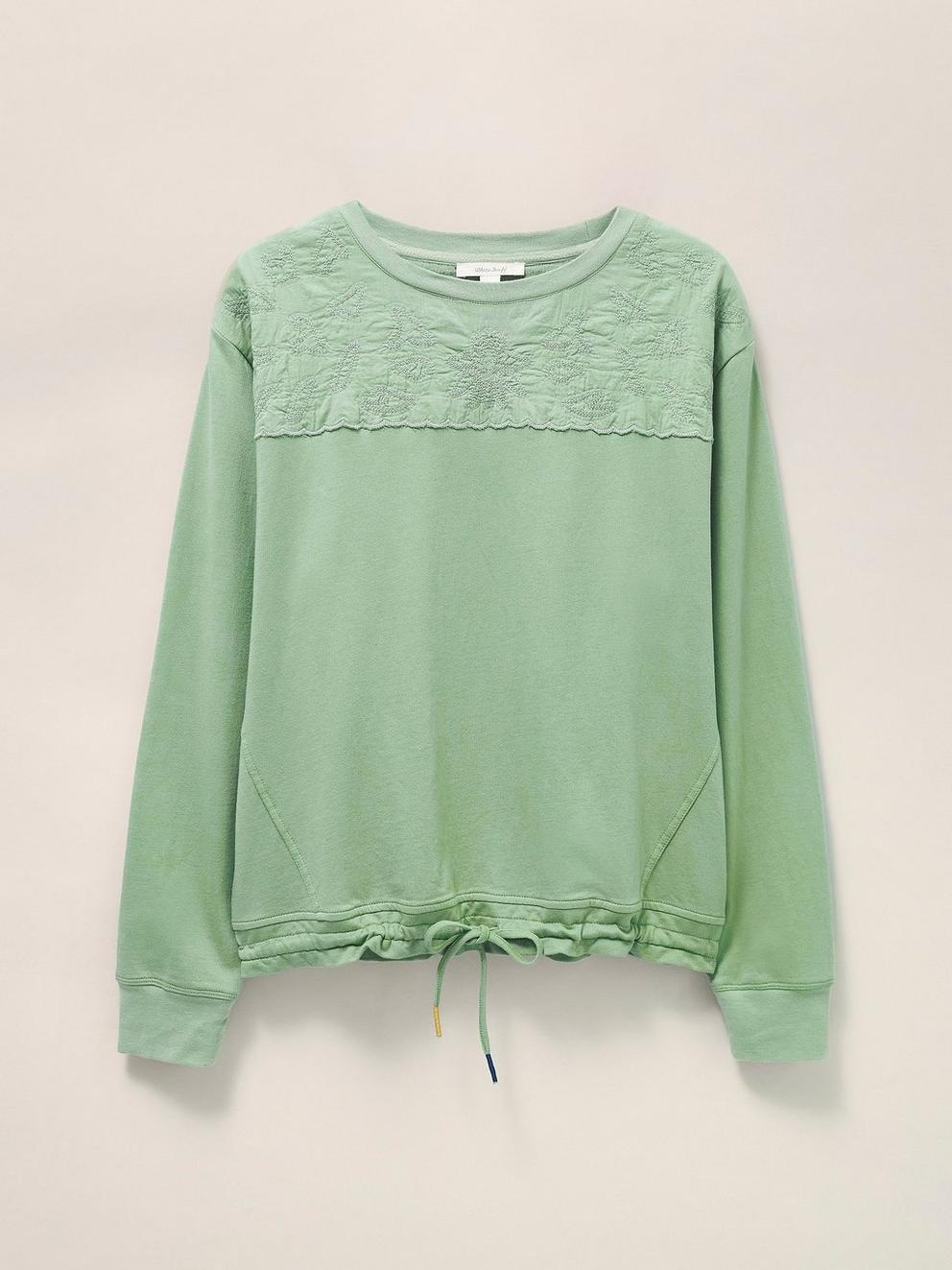 Busy Bee Hoodie in SEAFOAM GREEN PLAIN - FLAT FRONT