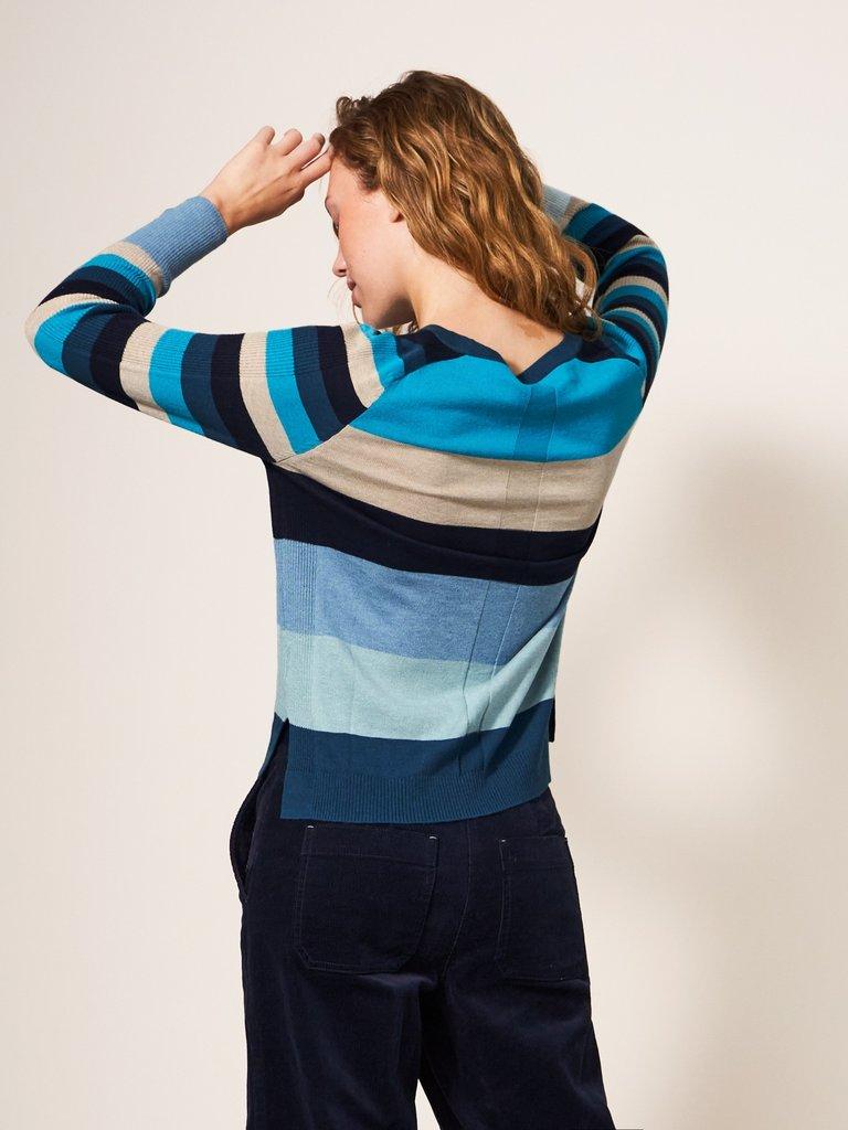 Colour Your Storm Jumper in NAVY MIX - MODEL BACK